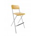 FixtureDisplays® Chair, Folding Bistro Bar Stool Wood / Metal 11036-1PK